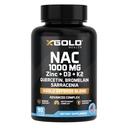 XGold Health NAC 1000 mg med Quercetin 95%, Bromelain, sink, vitamin C, D3 & K2 immun støtte og antioksidant Supplement Avansert Forsvar Bland 90 Veggie kapsler