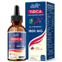 TUDCA Liver Support Drops 1800mg - Kraftig Liver Supplement med Bile Salts, NAC, Schisandra og Dandelion, Liver Detox & Repair - Raskabsorbering, Sukkerfri, alkoholfri – 2 Fl.Oz