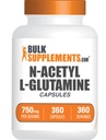 BulkSupplements.com N-Acetyl L-Glutamine Kapsler - Glutamin Supplement, Aminosyrer Supplement - Glutenfri, 1 Kapsel per Serving (750 mg), 360 tall (Pack of 1)