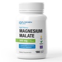 Puregen Labs Magnesium Malate 500 mg | Høy potens Elementalt Magnesium | 180 Veggie Caps, Superior Absorpsjon, Ikke-GMO, NO Gluten og Dairy, støtter muskel, ledd og hjerte helse