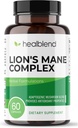 Mushroom Complex ekstrakt med Lions mane frukting kropp - 100% naturlig og effektiv energi piller - hjerne, fokus Supplement, stimulerer humør og kreativitet - 60 immunstøtte kapsler