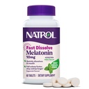 Natrol Melatonin 10mg raske oppløsning tabletter - Peppermynte Flavor, 60 greve, søvnstøtte, rask oppløse Melatonin for voksne, 60-dagers forsyning