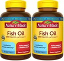 Naturlaget fiskeolje Omega 3 Kosttilskudd, 1000 mg softgels, Omega 3 Fiskeolje for sunn hjerte støtte, 90 Softgels, 45 dagers forsyning (pakke med 2)