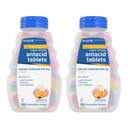 MAJOR Vanlig styrke Antacid Tabletter - Kalsiumkarbonat 500 mg - Assortert fruktflavor - 150 Chewable Count (2 Pack)