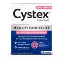 Cystex maksimal styrke UTI smertelindringstabletter - 99,5 mg Phenazopyridin HCl for rask relief av brennende & bladder Discomfort - 24-talls