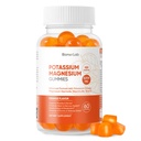 BionerLab Kalium Magnesium Gummies med vitamin D3 B6 C - høy absorpsjon Kalium 99mg Magnesium Glycinat 250mg Chewable kosttilskudd for kvinner voksne barn