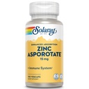 Solaray Zinc Asporotate 15 mg Chelated Complex 中 Immun & Endokrine Support, Cell & Hud Helse Formula, 100 Vegkaps