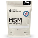 Rent MSM pulver | Økologisk svovel pulver for hud, hår og negler | Cellular Detox, felles helse, immunforsterkning, og økt energi | 99,9% ren MSM Supplement | Laget i USA, 0g sukker (64 serveringer)