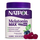 Narrol Melatonin 10mg søvnhjelp Supplement, 50 greve MelatoninMax Gummies, Blåbær Flavor, 10 mg Melatonin Gummier for anlednings søvnløshet, 50 dagers forsyning