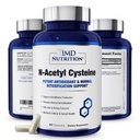1MD Nutrition NAC Supplement N-Acetyl Cysteine - NAC 600 mg - Antioksidant støtter Detox og Glutathion produksjon - N Acetylcysteine Respiratoriske Supplement for Lung Helse - 60 Kapsler
