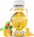 Berberine Gummies med Ceylon kanel 1500mg høy potens Berberine HCL Supplement for immun-og metabolisme støtte, sukkerfri, Pineapple Flavor - 60 Count