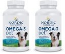 Nordic Naturals Omega-3 Pet, Unflavored - 120 Soft Gels - 330 mg Omega-3 Per Mykt Gel - Fiskeolje for hunder med EPA & DHA - Fremmer hjerte, hud, Coat, & Immune Health (Pack of 2)