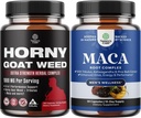 Bundle of Horny Goat Weed med svart Maca Root, Tongkat Ali, så Palmetto & Panax Ginseng Extract for Stamina & Energi og svart Maca Root med sibirsk Ginseng Ashwagandha - Menns velvære Supplement