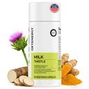 OxyEnergy Liver Cleanse Detox & Repair Supplement med 80% Melke Thistle, Turmeric, Inositol & Pueraria, Støtte Liver Helse, Ikke-GMO, Glutenfri, 90 Vegetariske kapsler, laget i USA
