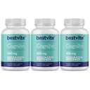BESTVITE Cognizin Citicolin 500 mg (180 vegetariske kapsler) (60x3) - klinisk studerte Premium Choline Nootropic - Ingen stearates - Vegan - Glutenfri - Brain Supplements for minne og fokus