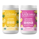 Ultima Replenisher Electrolyte Powder Drink Mix Bundle – Sukkerfri – Lemonade og rosa sitronade, 90 Serveringer– Hydration Powder - 6 Nøkkelelektrolytter og spormineraler – Keto vennlige, ikke-GMO