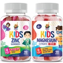 Magnesium Gummies for barn og voksne - 500 mg og sink Gummies for barn og voksne - sink Chewable Gummy for immun støtte - kraftig naturlig antioksidant ikke-GMO Supplement for barn kvinner voksne.