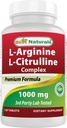 Beste Naturals Arginine Citrullin kompleks 1000 Mg 120 tabletter