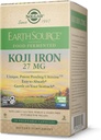 Solgar Earth Source Food Fermented Koji Iron 27mg, 30 Grønnsaker Capsules - høyere absorpsjon, langsom-enkelt jern - Gentle on The Magach - Ikke-GMO, Vegansk, Glutenfri, Dairy Free, Kosher - 30 Services