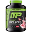 MusclePharm Combat 100% Whey Protein pulver, Strawberry Cream Flavor, Rask utvinning og muskel gevinst med Whey Protein Isolat, høyprotein pulver for kvinner og menn, Glutenfri, 5 lb, 70 Serveringer