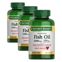 Naturens Bounty Odorless Fish Oil, 1200mg Omega-3 per servering inkludert EPA & DHA, støtter hjertehelse, renset for å eliminere mercury, coated Softgels, Glutenfri, Ingen Shellfish, 90 greve, (Pack of 3)