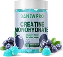Kreatin Monohydrat Gummies 5000 mg for menn og kvinner, Kreatin Monohydrat for muskelstyrke, Muskelbygger, Energiforsterkning, Pre-Workout Supplement (120 greve)-Blåbær Flavor