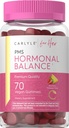 Carlyle Hormonal Balance for kvinner & PMS Supplement ® 70 Gummies Vitamin Kompleks | med jern | Vegan, ikke-GMO, Glutenfri | for henne