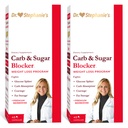 Dr. Stephanie's Mealtime Carb & Sukker Blocker - Redusert sammensmeltede karbohydrater og sukker, Stimulant-Free (2 Pack)