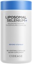Kodeasje Selenium 200 mcg Supplement, 6-måneders forsyning, immunstøtte, Mineral kofaktor Selenometionin, Fosfolipider, Vegan, Liposomal Levering, 180 kapsler
