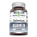 Amazing Formler Selenium 50 Mcg per servering | 180 Tabletter Supplement | Ikke-GMO | Laget i USA