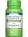 Naturens sannhet vitamin B-kompleks Plus vitamin C-100 Caplets Vegan, ikke-GMO og Glutenfri Supplement