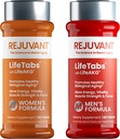 Rejuvant menn & kvinners AKG Longevity Supplement - 2 pakke (1 menns + 1 kvinners) 1000MG 98% ren kalsium alfa-Ketoglutarate - Patentert impregnert formel for cellulært reparasjon og vitalitet