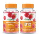 Livbart Magnesium + vitamin B12, Gummies Bundle - Great Tasting, Vitamin Supplement, Glutenfri, GMO Free, Chewable Gummy