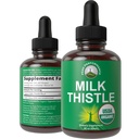 USDA Økologisk Melk Thistle Extract Vegan flytende dråper. Liver Detox Herbal Supplement. Null sukker, flott for digestion og rengjøring. ren organisk melk Thistle Tinktur kosttilskudd for kvinner og menn