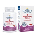 Nordic Naturals Prenatal DHA, Jordbær - 90 Soft Gels - 830 mg Omega-3 + 400 IU vitamin D3 - Ikke-GMO - 45 Serveringer