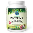 Hele jorden og havet fra naturlige faktorer, organisk fermentert protein og grønne, vegansk hele mattilskudd, tropisk, 1lb 7,3 oz