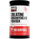 Force Factor Kreatin Monohydrat Mikronisert pulver 500G, 5g Dose for å støtte muskelvekst, styrke, gjenoppretting, Kognitiv helse og minne, Unflavored, 100 Services, 17.6 Oz