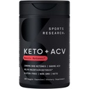 Idrettsforskning® Keto Plus ACV Kapsler - Diettstøtte med 500 mg Apple Cider Vinegar & 1500mg goBHB® Exogene ketoner - Glutenfri & Keto-sertifisert - 120 Veggie Kapsler