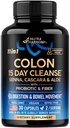 Colon Cleanse - 15 dagers rensing for kvinner og menn - Senna | Cascara | Garcinia Cambogia | Probiotika og fiber - Digestion & Detox - Debloating & Bowel Movement - Naturlig & Vegan - Laget i USA, 30 kapsler