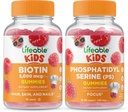 Livbar Biotin Kids + Fosfatidyserin (PS) Kids, Gummies Bundle - Flott Tasting, Vitamin Supplement, Glutenfri, GMO Gratis, Chewable Gummy