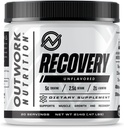 Outwork Nutrition Post Trening Recovery Powder - Kreatin Monohydrat, KSM-66 Ashwagandha & Tart Cherry - Hastighetene gjenoppretting, Eases Soreness - Kreatin pulver for menn og kvinner, Unflavored, 240 Gr