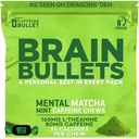 80mg Caffeine & 160mg L-Theanine Focus Enhancing Energy Chews (16 Servings) – Neuroscience Backed Nootropic Stack, Mental Acuity & Cognitive Support | Mint Matcha Flavor Brain Bullet