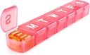 XL ukentlig pilleorganisator 7 dag, MOLN HYMY ekstra stor 1 uke pille dispenser tilfelle, daglig medisinorganisator å holde medisin, vitaminer, fiskeoljer og kosttilskudd (Pink