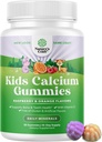Natures Craft Tasty Kids Kalsium Gummies - vitamin D & kalsium Gummies for barn - vitamin med & D for Muscle Bone Development Gelatin-fri Kosher Barn 30ct (1 pakke)