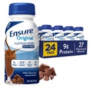 Sikre opprinnelige melke sjokolade ernæringshake med fiber | liten måltid erstatningshake | klar til å drikke | 9g protein, 27 vitaminer og mineraler | 8 fl oz - 24 Pack