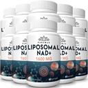 1600 mg Liposomal NAD Supplement, 98% ren NAD+ Supplement, Superior Absorpsjon, Alternativ til Nikotinamid Riboside eller NADH å øke NAD + for aldring forsvar, energi, lang levetid, 600 Softgels