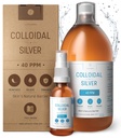 Premium Colloidal Silver ● Optimal konsentrasjonsformula, mindre partikler, bedre resultater ● Laboratorium sertifisert ● flytende sølv laget i EU ● gratis sprøyteflaske å fylle og ebook (34 fl oz)