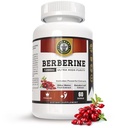 Berberine HCL 1200mg Premium, Ultra høy renhet, ren 60 kapsler - Berberine Supplement, støtter immunsystem, Berberine Plus forbedret med Bitter Melon Frukt & Banaba Leaf Extract