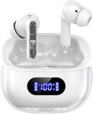 Trådløse ørepropper P1 PRO, øretelefoner trådløs Bluetooth-hodetelefoner med Clear Call mikrofon ørepropper, komfortable passform, IPX7 vanntett lang batterilevetid, 30H spilletid for sport trening