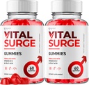 (2 Pakke) Vital Surge Gummies, Offisiell Vital Surge Maks styrke 1000MG Avansert Supplement Gummies, VitalSurge Mens Detox Supplement, Vitasurge Gomitas Chews med naturlige ingredienser (120 Gummies)